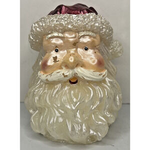 Vintage Christmas Santa Claus Head Candle 5.5" SKU H537